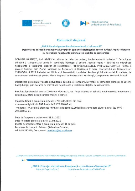 comunicat de presa
